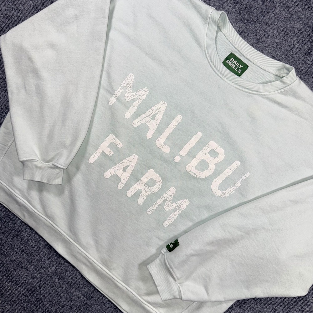 Daily Drills Malibu Farm Collaboration Sweatshirt Mint Green Oversized XS/S